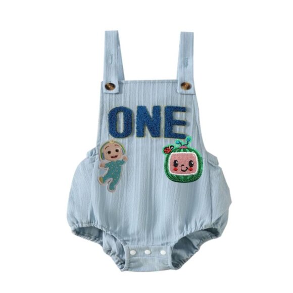Cocomelon Romper Smash First Birthday Bodysuit clothes Coco Melon outfit JJ - Picture 1 of 2